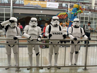 Illustration for article titled Denver Airport Invaded by Darth Vader & Stormtroopers
